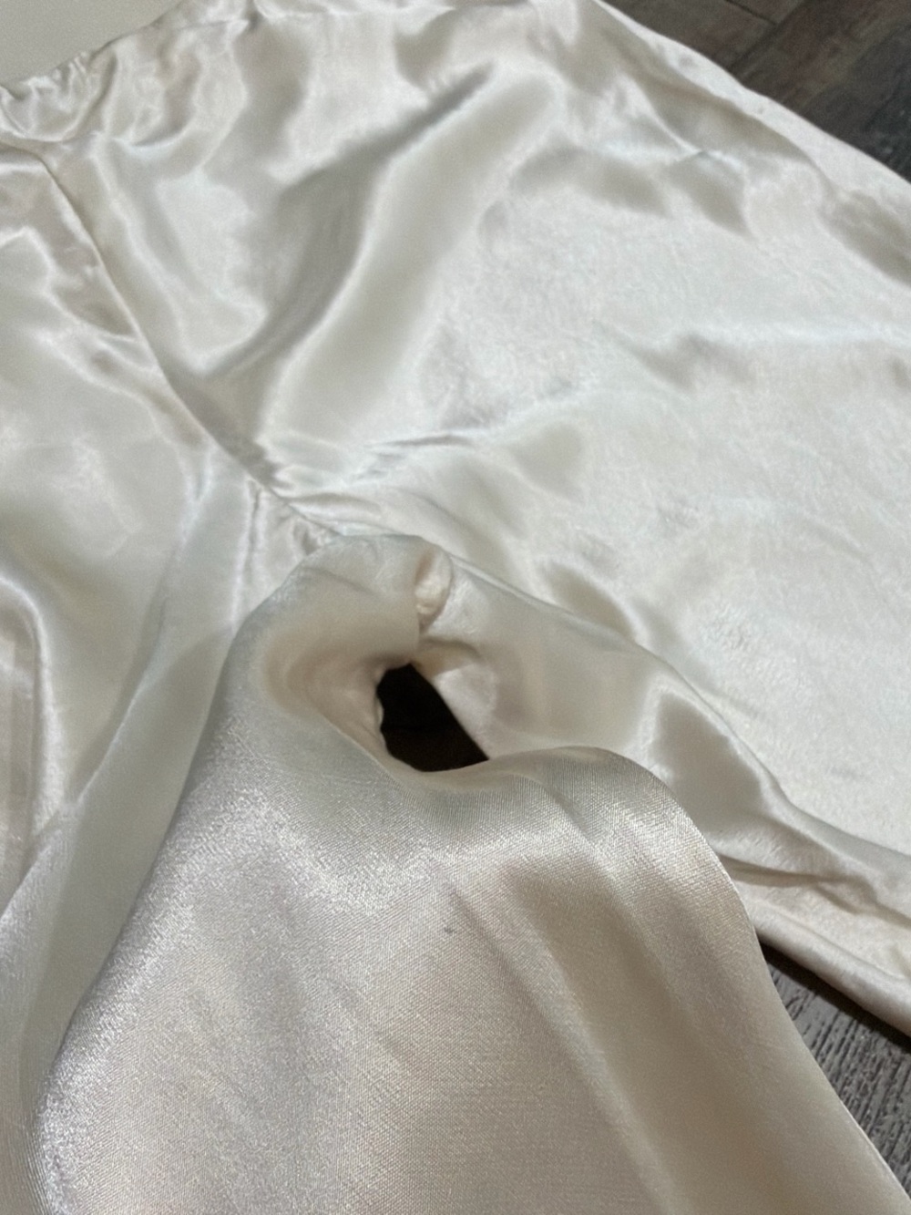 Enza Costa satin bias pants in antique white - Picture 8 of 8